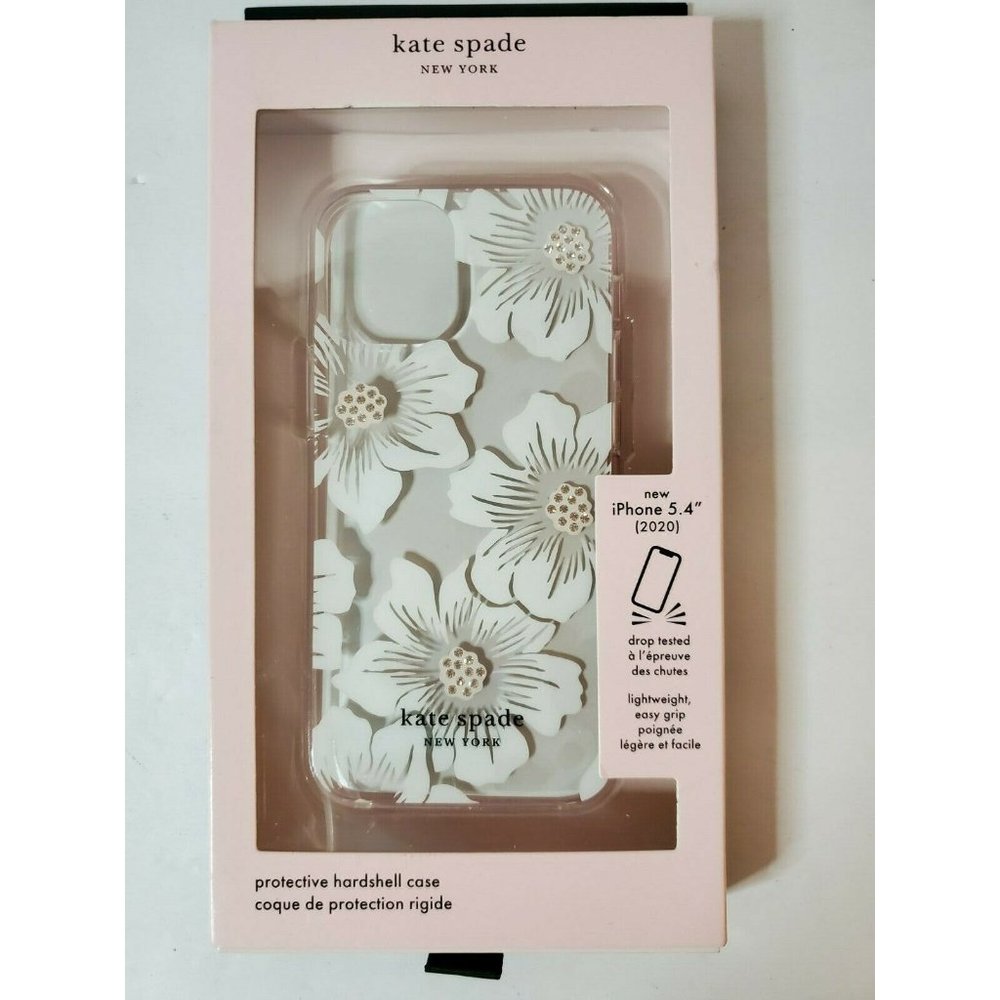 Kate Spade iPhone 5.4" (2020) / 12 Mini Phone Case Hollyhock Floral/Clear Design